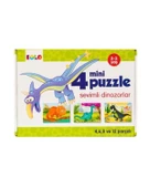 Masal Kahramanları ve Dinozorlar Mini Puzzle 2li Set - 2