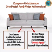 Mobilya Çekyat Kanepe Komidin Sehpa TV Ünitesi Koltuk Ayağı 15 cm Siyah Altın Baza Ayak 4 Adet - 3