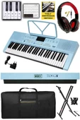 Midex PS-2300BL-PAK 61 Tuşlu Org Stand Kulaklık Mavi Başlangıç İçin Uygun - 1