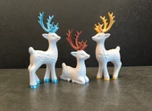 3 Lü Yılbaşı Dekoratif Sevimli Geyik - 1