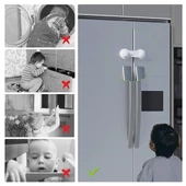 Bebek Çocuk Güvenliği Çekmece ve Dolap İçin Kendiliğinde Yapışkanlı Vidasız Kapak Kilidi - 4