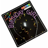 Mor Renk Kristal Taşlı Parlak Birthday Girl Yazılı Taç thumbnail 4