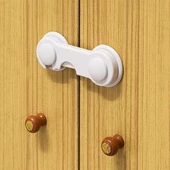 Bebek Çocuk Güvenliği Çekmece ve Dolap İçin Kendiliğinde Yapışkanlı Vidasız Kapak Kilidi - 1