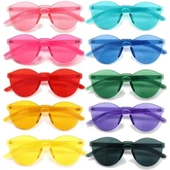 Oval Şekilli Çerçevesiz Parti Gözlüğü 6 Renk 6 Adet thumbnail 3