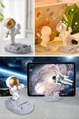 Mini Astronot Model Telefon ve Tablet Tutucu Standı - 8