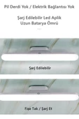 Led Aplik Lamba Şarjlı Kablosuz Duvar Tablo ve Yatak Başı Aplik - 4