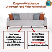 Mobilya Çekyat Kanepe Komidin Sehpa TV Ünitesi Koltuk Ayağı 15 cm Ceviz Altın Baza Ayak 4 Adet thumbnail 6