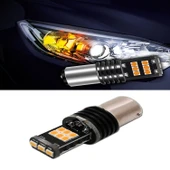 Çift Duylu Dipli Geri Vites Park Lambası Turuncu Led Ampul 1 Adet 93W - 1