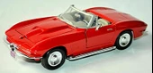 1967 Corvette Kırmızı 1:24 Ölçek Model Araba Koleksiyon - 5