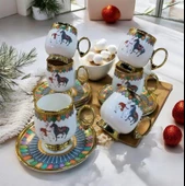 Royking Cavallo 6 lı Kahve Fincan Takımı GRİ BKY 005 - 5