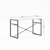 Eportatif Masa Takımı Bench Bank Masa Seti 120x60 Masa Mutfak Masası Yemek Masası Beyaz 1552 - 6
