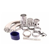3 inç Hava Filtresi Turbo Emme Intercooler Borusu Soğuk / Sıcak Boru Hortumu Alüminyum Set - 1