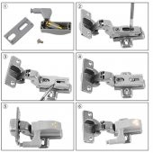 20 Adet Dolap Içi Sensörlü Menteşe Lambası Led Pilleri Dahil - 8