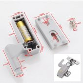 20 Adet Dolap Içi Sensörlü Menteşe Lambası Led Pilleri Dahil - 9