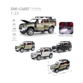 HCL-510A Çek Bırak 1:22 Sesli Ve Işıklı Buharlı DF Metal Jeep - 4