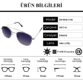 Della Pianto DP38SILVER Kare Model Erkek Güneş Gözlüğü - 6