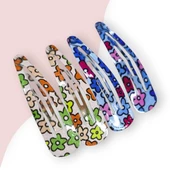 Çiçekli Çıtçıtlı Bebek Toka - 2li - 3