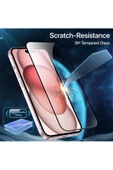 Fibaks Apple iPhone 15 Pro Max Uyumlu Tam Kapatan Tamperli Cam Ekran Koruyucu Kırılmaz Cam - 3