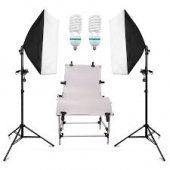 60x130 Ürün Çekim Masası 50x70 Softbox Sürekli Işık Seti Çiftli - 1