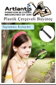 Büyüteç 50 mm 1 Adet 5x Plastik Sap Çerçeveli Büyüteç Merçek Okul Büro Ofis - 5