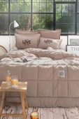 Motto Tek Kişilik Cotton Comfort Set Bej - 2