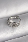 316L Çelik Gümüş Renk Zirkon Taşlı Ay Yıldız Model Tragus Piercing - TJ-PR1323 - 1