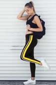DoReMi Active Sportive Çift Çizgili Tayt-876 - 1