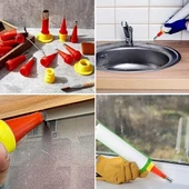 30 Parça Silikon Kalafat Mastik Alet Seti Mastik Ucu - 7