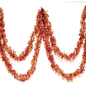 Kırmızı Altın Renk Garland Çİft Renk Sim Süs - 3