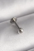 316L Çelik Gümüş Renk Topçuk Piercing - TJ-PR1368 - 1