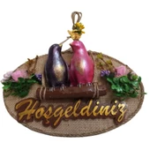 Kuş Tasarımlı Hoşgeldiniz Kapı Süsü - 1