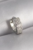316L Çelik Gümüş Renk Zirkon Taşlı Tragus Piercing - TJ-PR1305 - 1