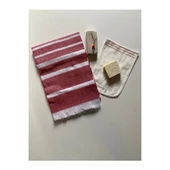 Gelin Hamamı Seti, Premium Peştemal , Ponza Topuk Taşı, Doğal Zeytinyağı Sabun, Kese 4lü Set - 2