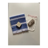 Gelin Hamamı Seti, Premium Peştemal , Ponza Topuk Taşı, Doğal Zeytinyağı Sabun, Kese 4lü Set - 2