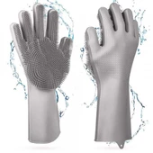 Sihirli Isıya Dayanıklı Silikon Çok Amaçlı Bulaşık Eldiven Fırçası Magic Gloves - 2