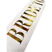 Altın Yazılı Bride To Be Simli Kuşak Kemer thumbnail 3