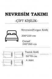 Çeyizdiyarı Dubai Çift Kişilik Nevresim Takımı Pudra - 4