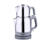 Korkmaz Çaytema Dayanıklı  Elektrikli Çaydanlık 1.7 lt Inox Gri Renk A331-10 - 2