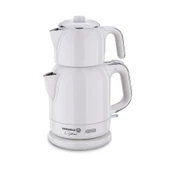 Korkmaz Çaytema Dayanıklı  Elektrikli Çaydanlık 1.7 lt Vanilya- Krom Renk A331-08 thumbnail 3