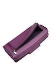 Mor Hakiki Deri Mıknatıslı ve Fermuarlı Kadın Portföy Cüzdan thumbnail 1