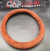 Tay Tüyü Peluş Geçme Direksiyon Kılıfı-Spor Görünüm-Kahverengi-İç 32-Dış 38cm - 4