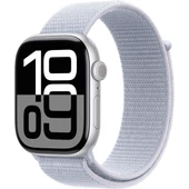 Apple Watch Series 10 Gps 46MM Silver Aluminium Case With Blue Cloud Sport Loop - 1