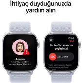 Apple Watch Series 10 Gps 46MM Silver Aluminium Case With Blue Cloud Sport Loop - 6