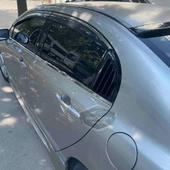 Honda Civic FD6 2006-2011 Uyumlu Kelebek Cam Izgarası Kelebek Cam Vizörü Havalandırma Sağ Sol Takım Parlak Siyah thumbnail 6