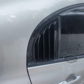 Honda Civic FD6 2006-2011 Uyumlu Kelebek Cam Izgarası Kelebek Cam Vizörü Havalandırma Sağ Sol Takım Parlak Siyah thumbnail 8