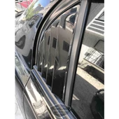 Honda Civic FD6 2006-2011 Uyumlu Kelebek Cam Izgarası Kelebek Cam Vizörü Havalandırma Sağ Sol Takım Parlak Siyah thumbnail 2