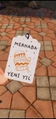 Yılbaşı delikli kart 6 adet -türkçe model - Yeni yıl hediye kartı - Yılbaşı kartı - yeni yıl tebrik kartı / not kartı / özel gün - 6