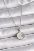 Gümüş Renk Zincir Beyaz Sedefli Gün Batımı Model Kadın Kolye - EBJ241123W29331 thumbnail 1