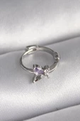 Gümüş Renk Zirkon Taşlı Kelebek Model Tragus Piercing - EBJ241123W29480 - 1