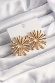 Gold Renk Kemik Model Küpe - EBJ241123W28285 - 1